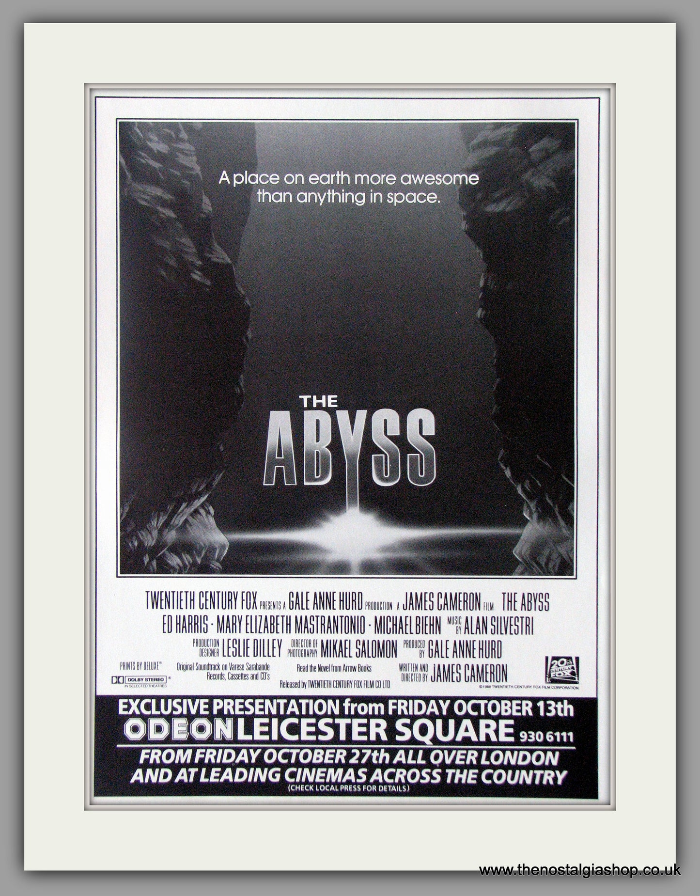 Abyss (The), Original Advert 1989 (ref AD50545)