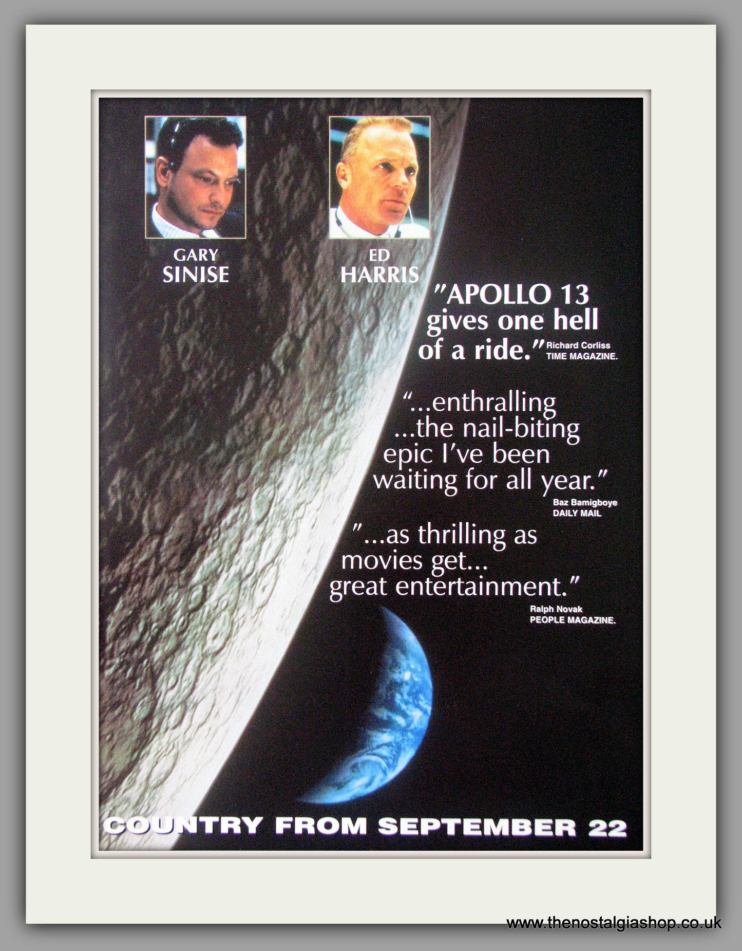 Apollo 13. Set of two Original Advert 1995 (ref AD50548)