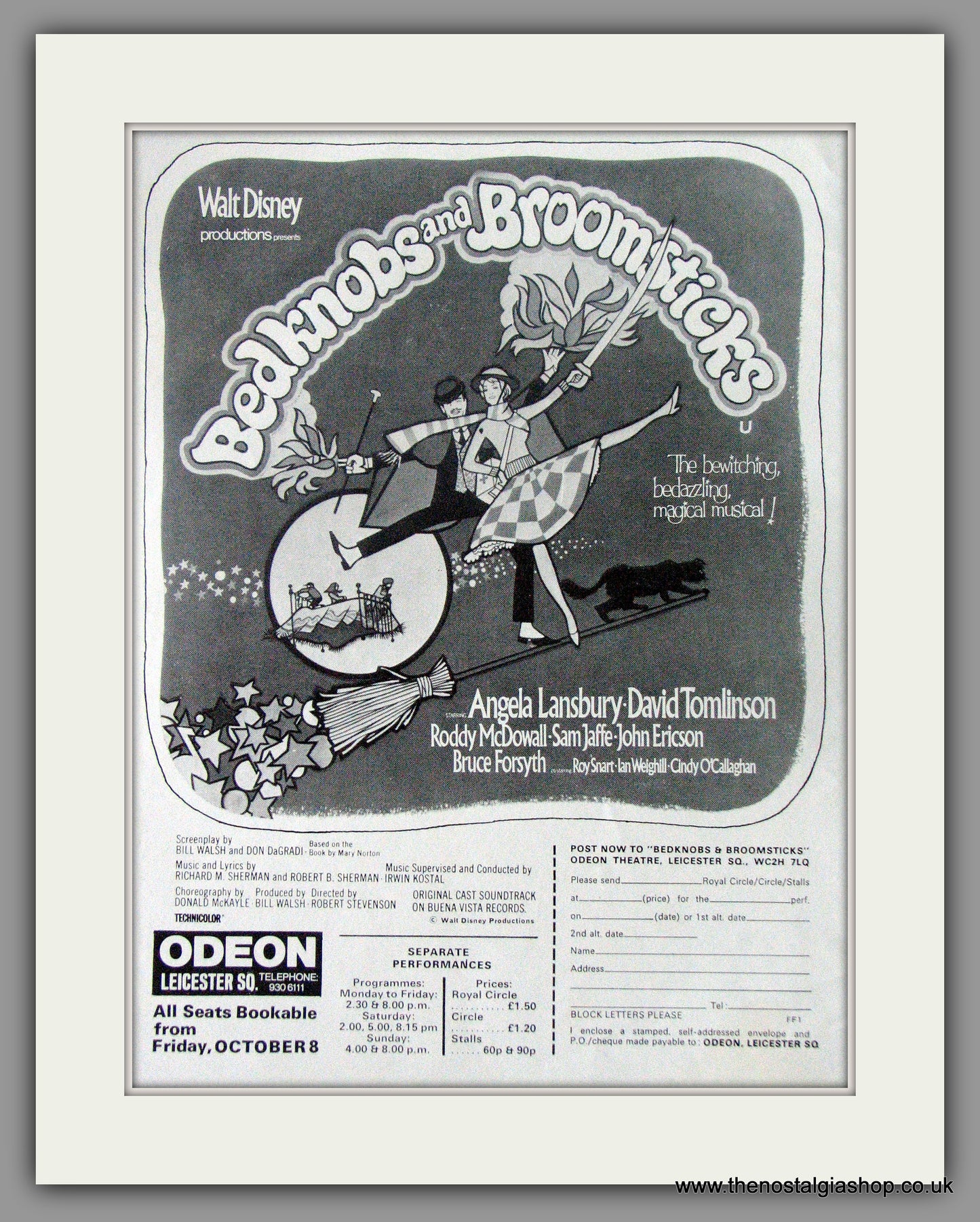 Bedknobs & Broomsticks. Walt Disney. Original Advert 1971 (ref AD50572)