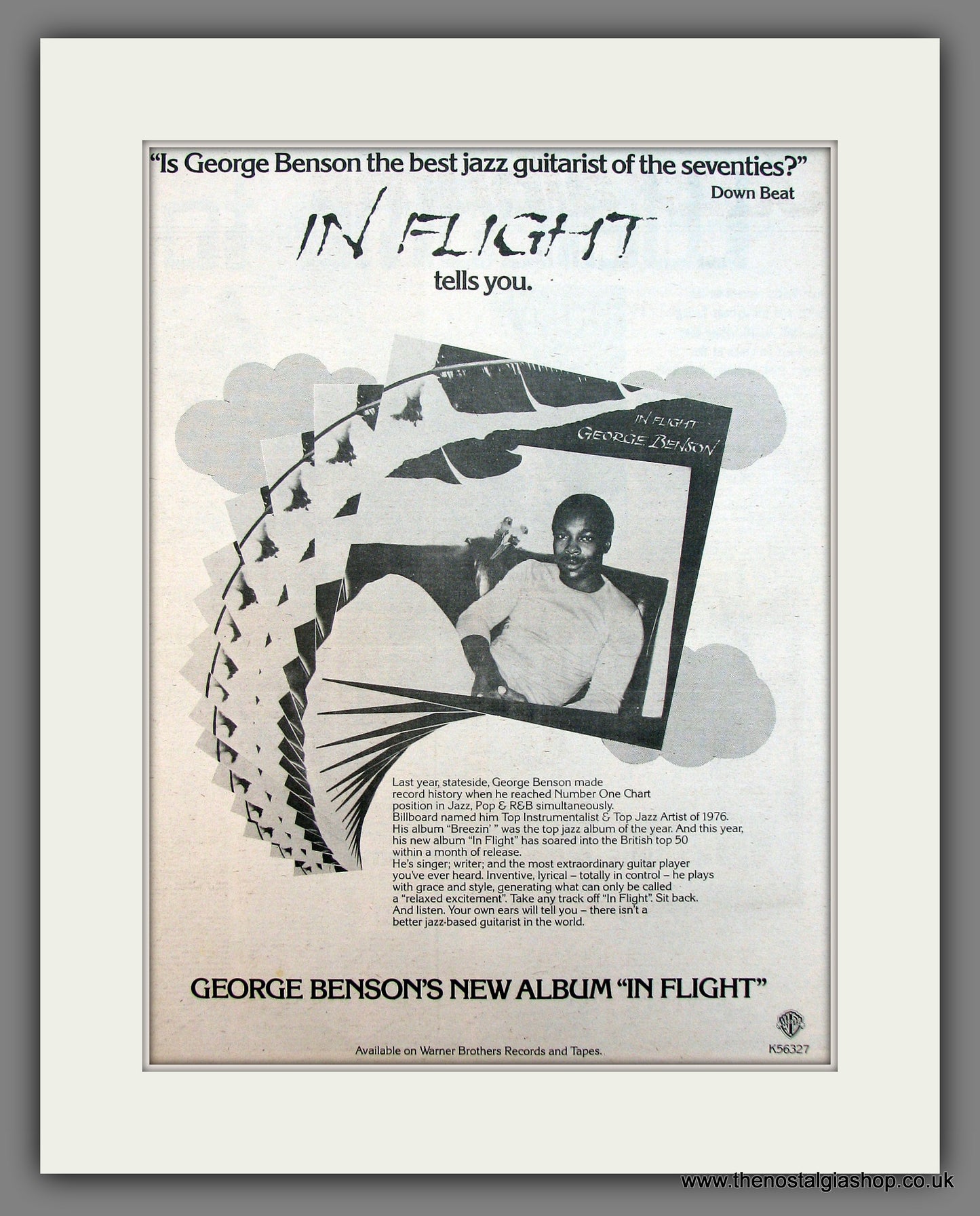 George Benson In Flight. Original Vintage Advert 1977 (ref AD13276)