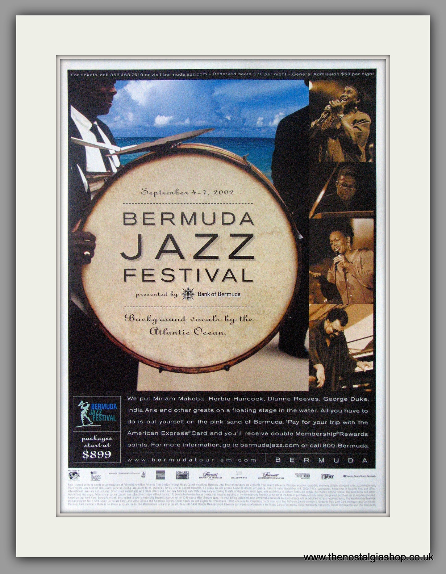 Bermuda Jazz Festival. Original Advert 2002 (ref AD50598)