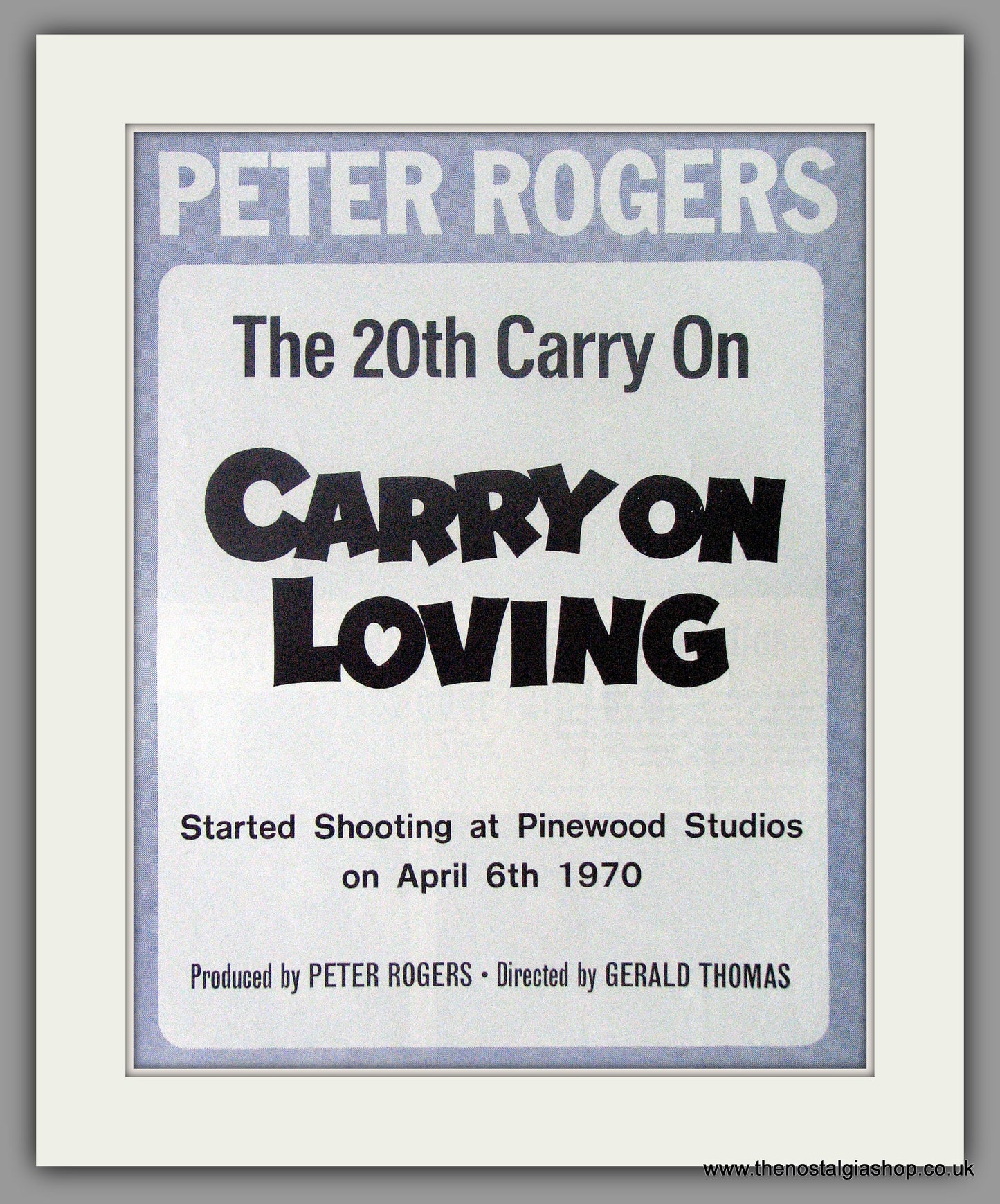 Carry On Loving. Original Advert 1970 (AD50640)