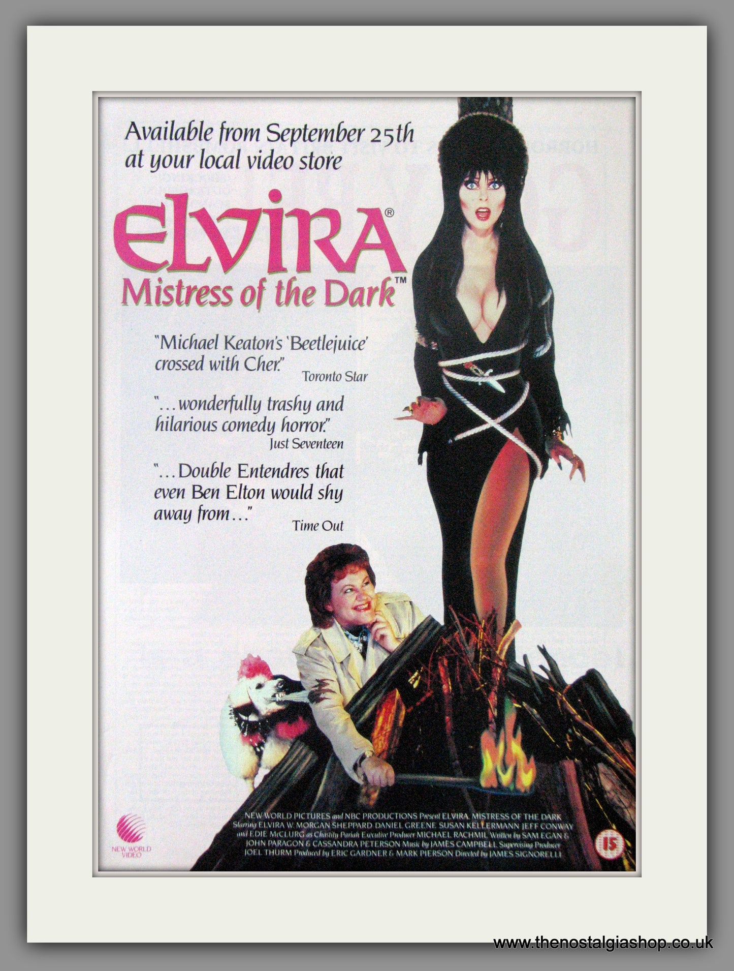 Elvira Mistress Of The Dark. Original Advert 1989 advert (AD50714)