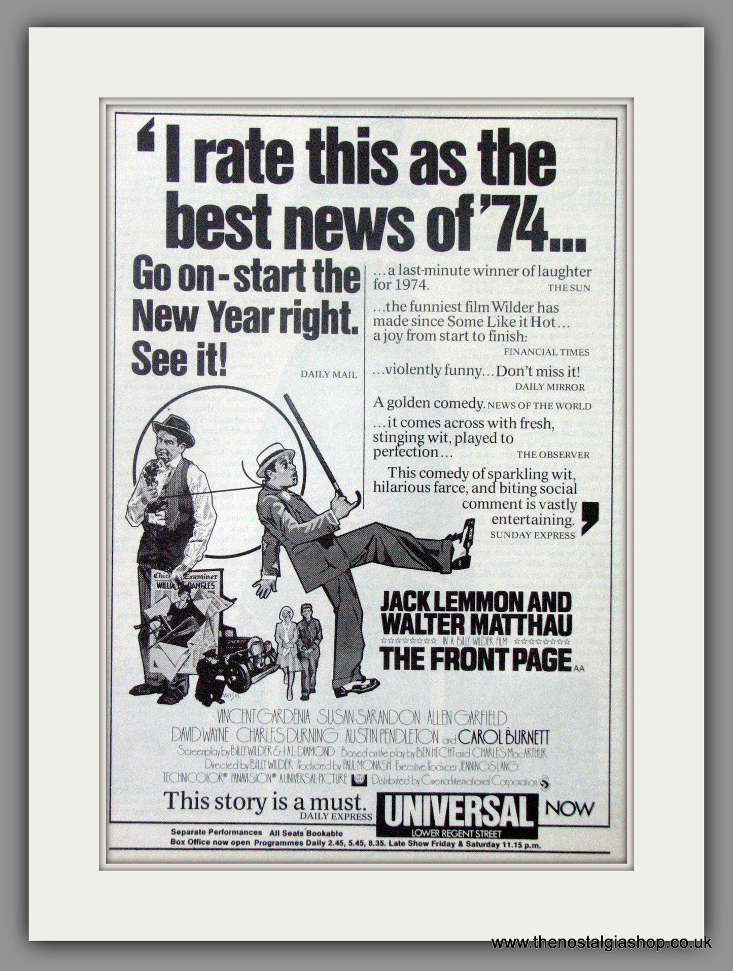 Front Page (The). Original Advert 1975 (AD50754)