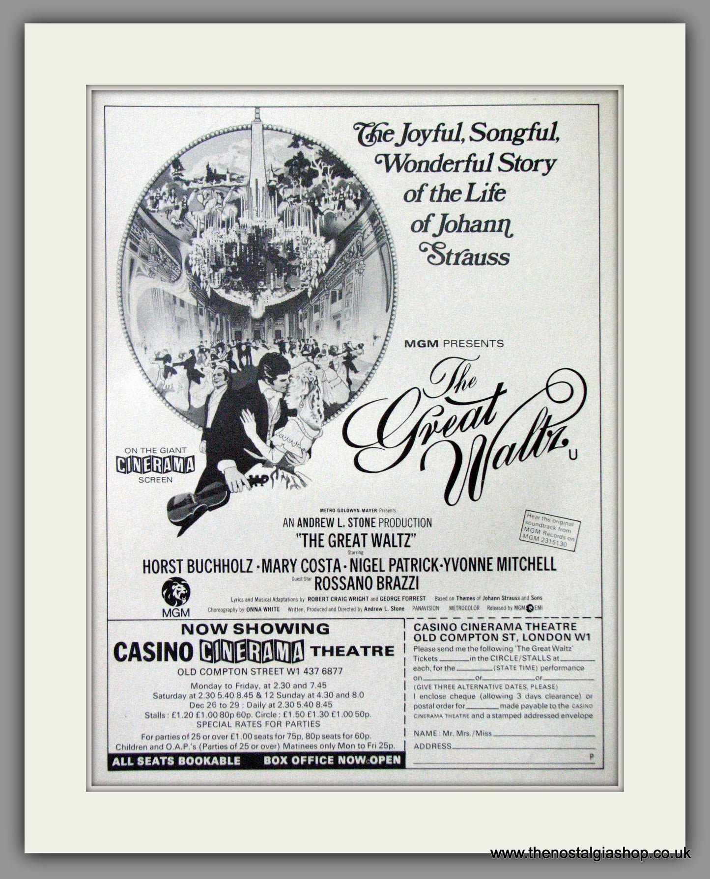 Great Waltz (The). Original Advert 1973 (ref AD50817)