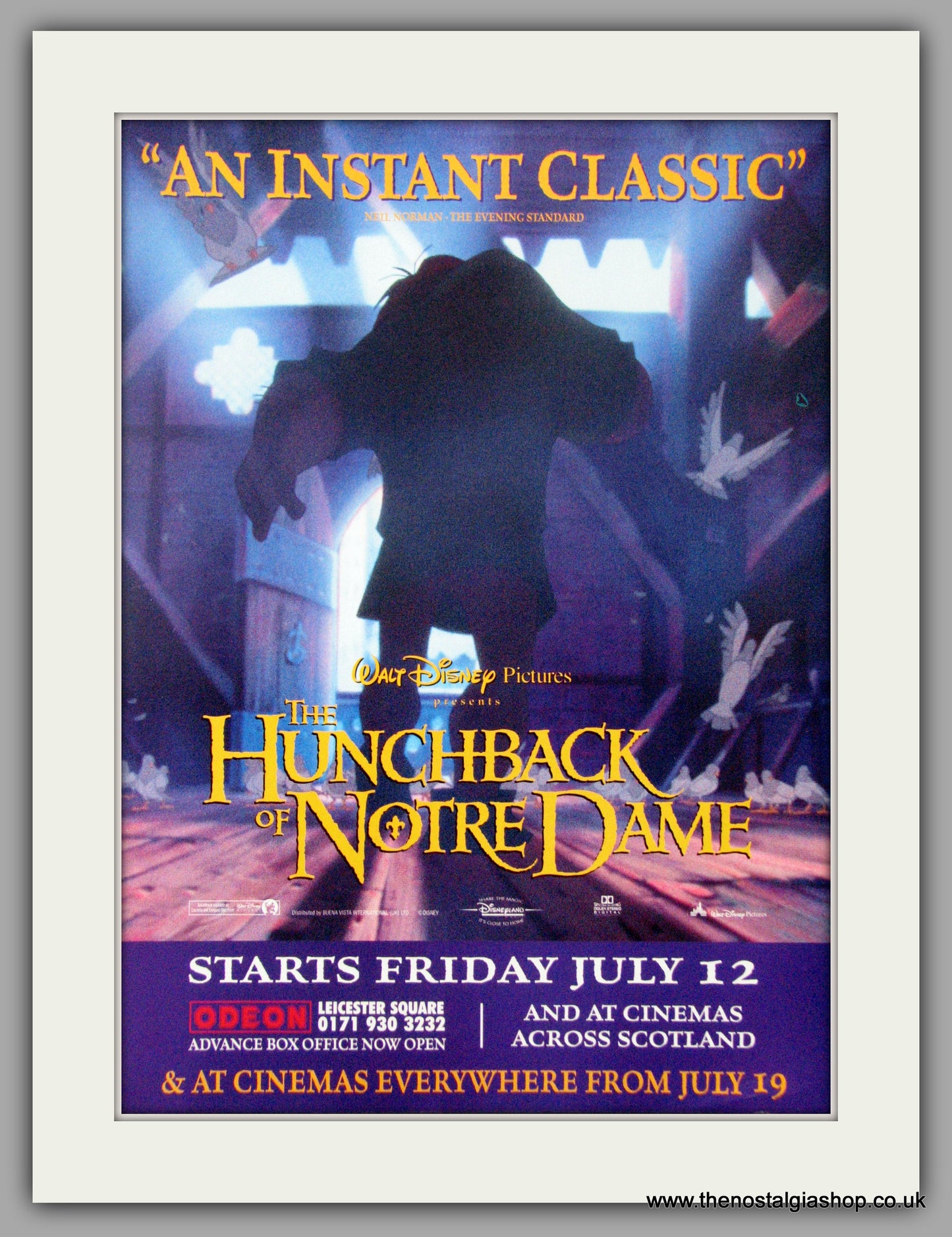 Hunchback Of Notra Dame (The) Walt Disney. Original Advert 1996 (ref AD50827)