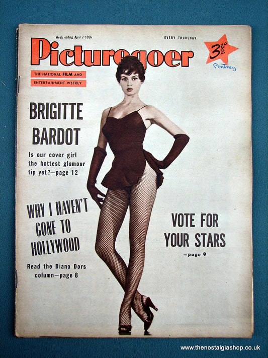 Brigitte Bardot. Picturegoer Magazine. April 1956. (M212)