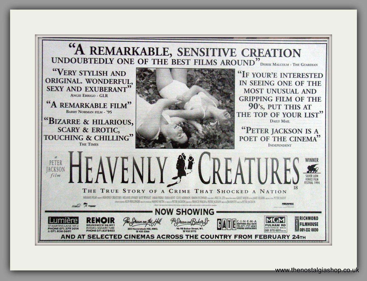 Heavenly Creatures. Vintage Advert 1995 (ref AD50861)