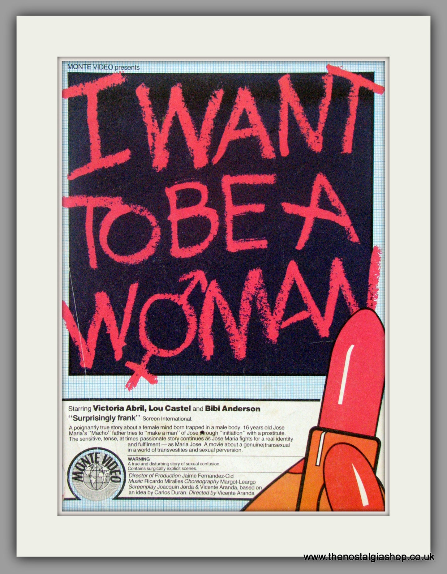 I Want To Be A Woman. Vintage Advert 1982 (ref AD50870)