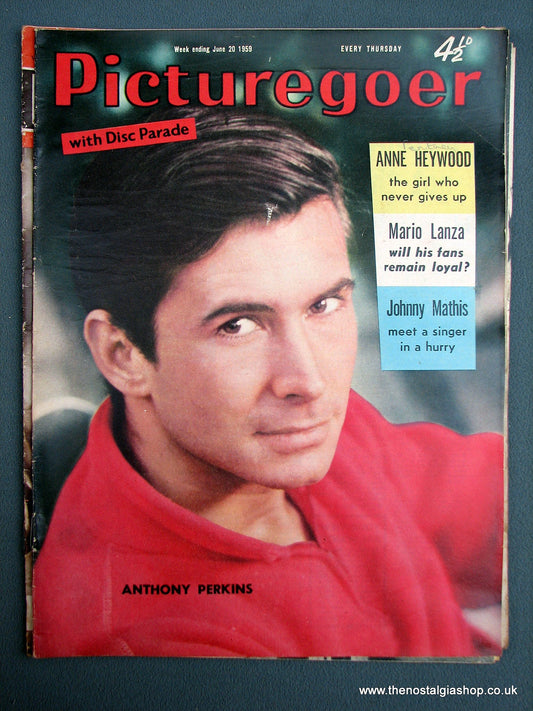 Anthony Perkins. Picturegoer Magazine. June 1959. (M230)