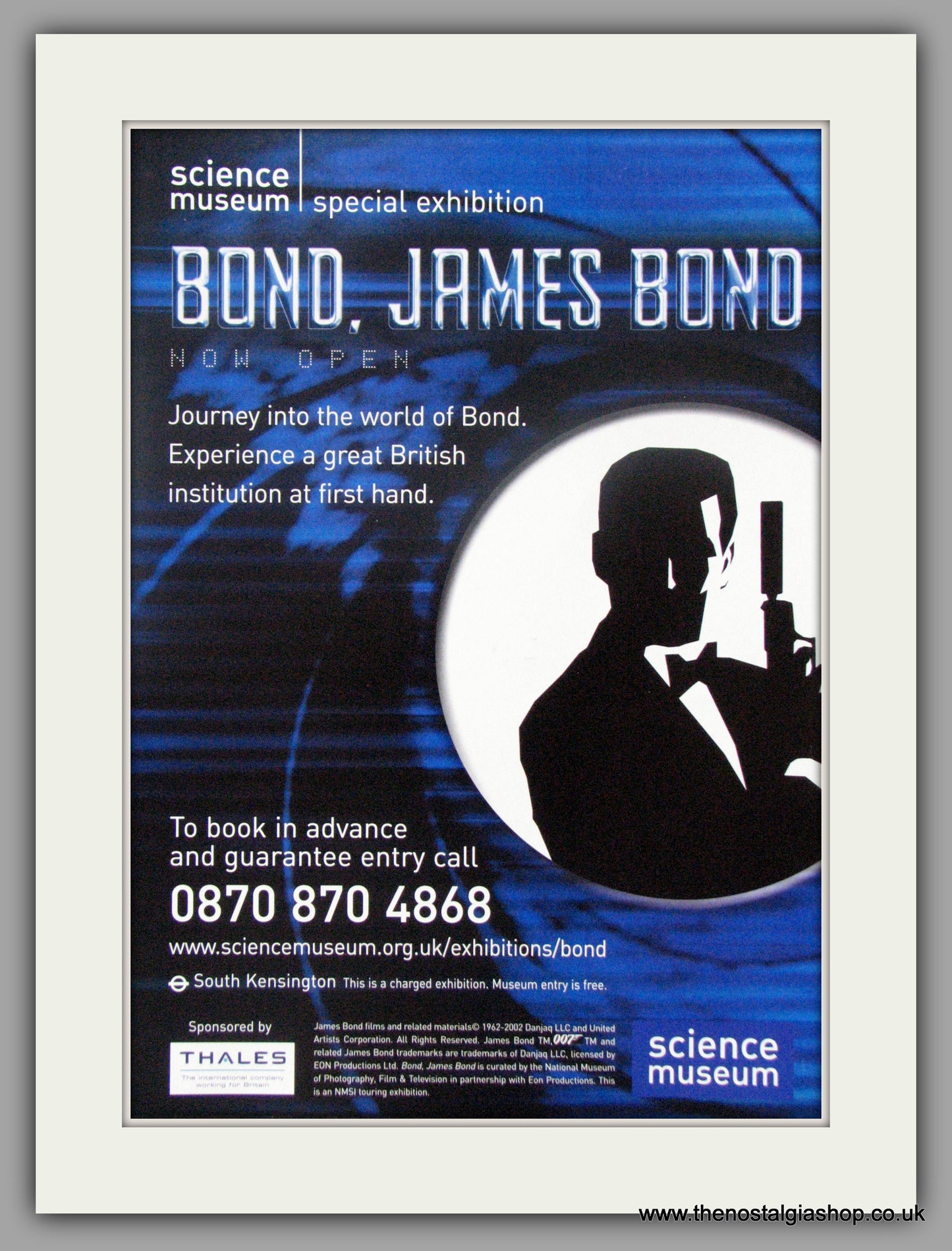 James Bond Exhibition. Original Advert 2003 (ref AD50908)