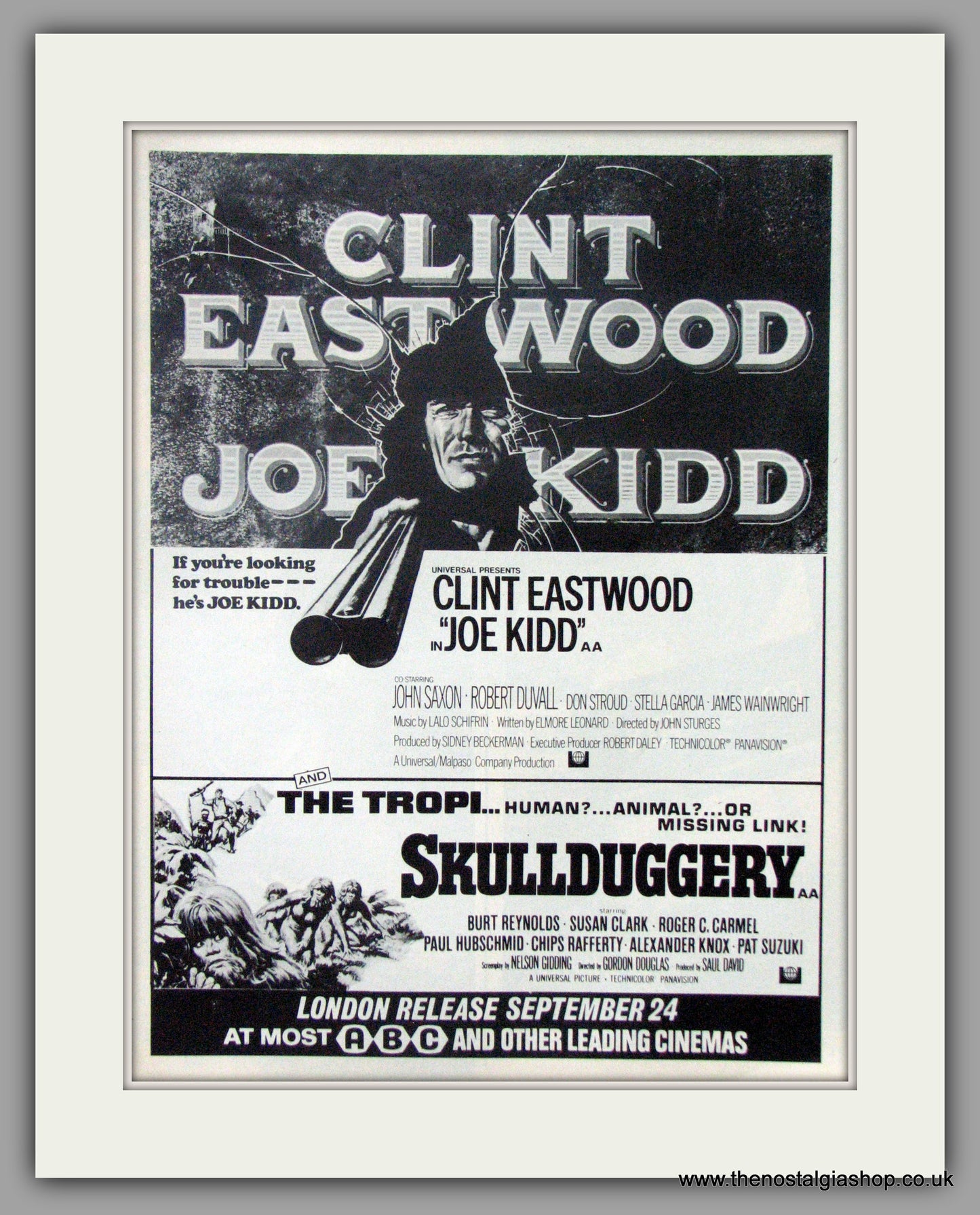 Joe Kidd. Original Advert 1972 (ref AD50937)