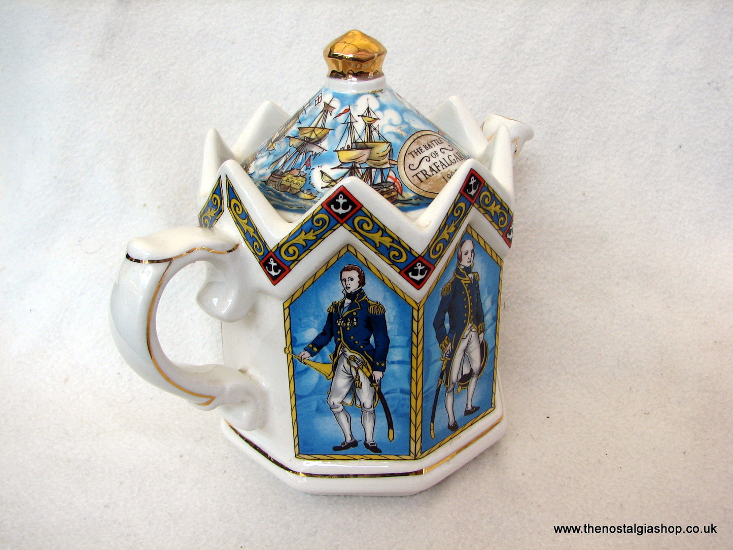 Sadler Teapot. Lord Nelson. Battle Of Trafalgar. (ref nos072)