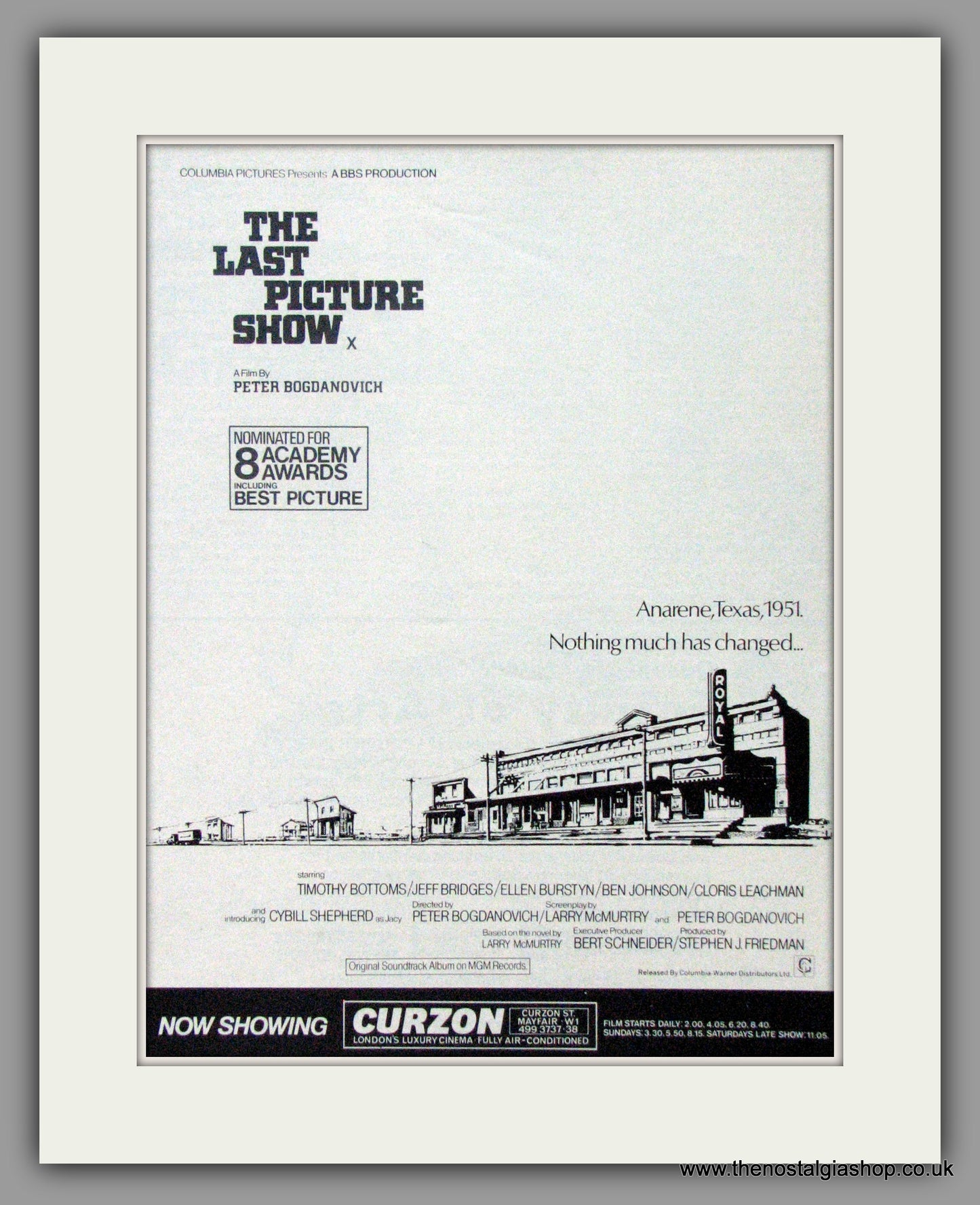 The Last Picture Show. Original Advert 1972 (ref AD50950a)