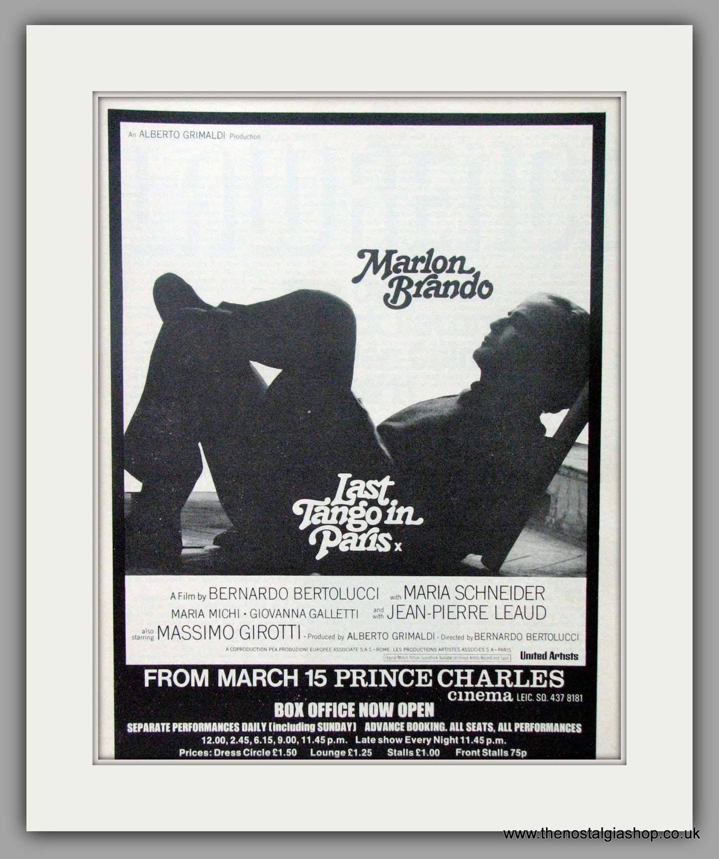 Last Tango In Paris (The). Original Advert 1973 (ref AD50952a)