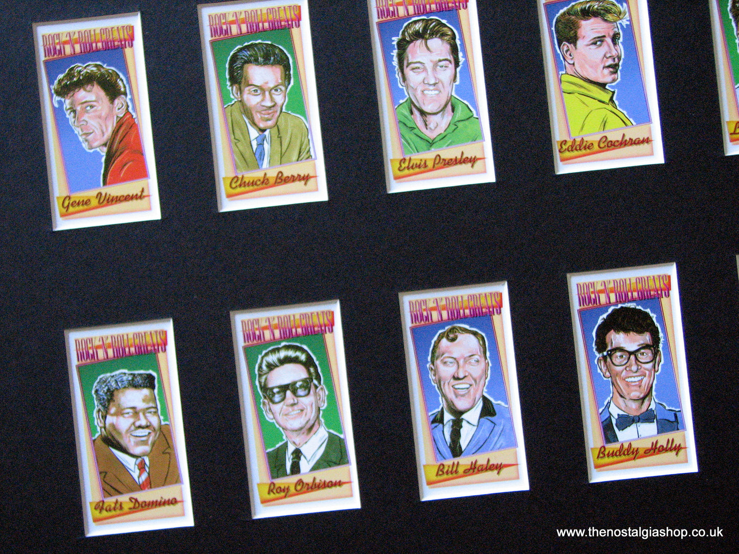 Rock 'N' Roll Greats. Mounted Card Set