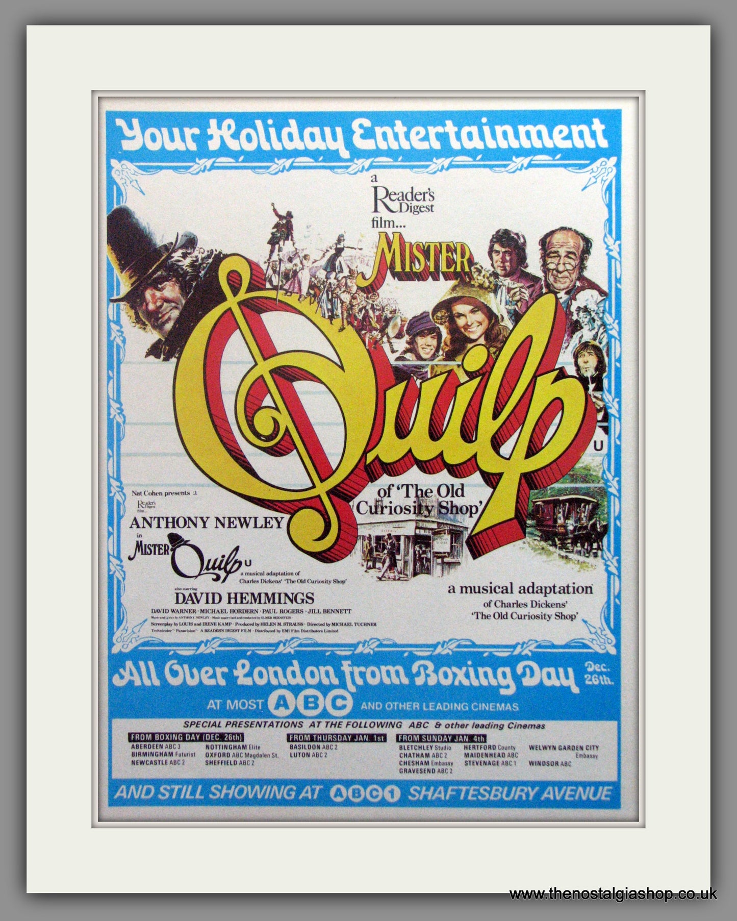 Mister Quilp Of The Old Curiosity Shop. Vintage Advert 1976 (ref AD51217)