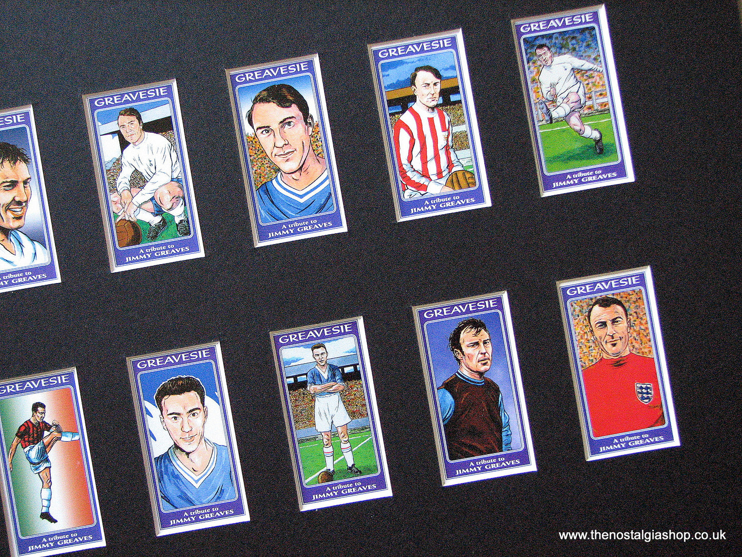 Jimmy Greaves. Greavesie. Mounted Football Card Set