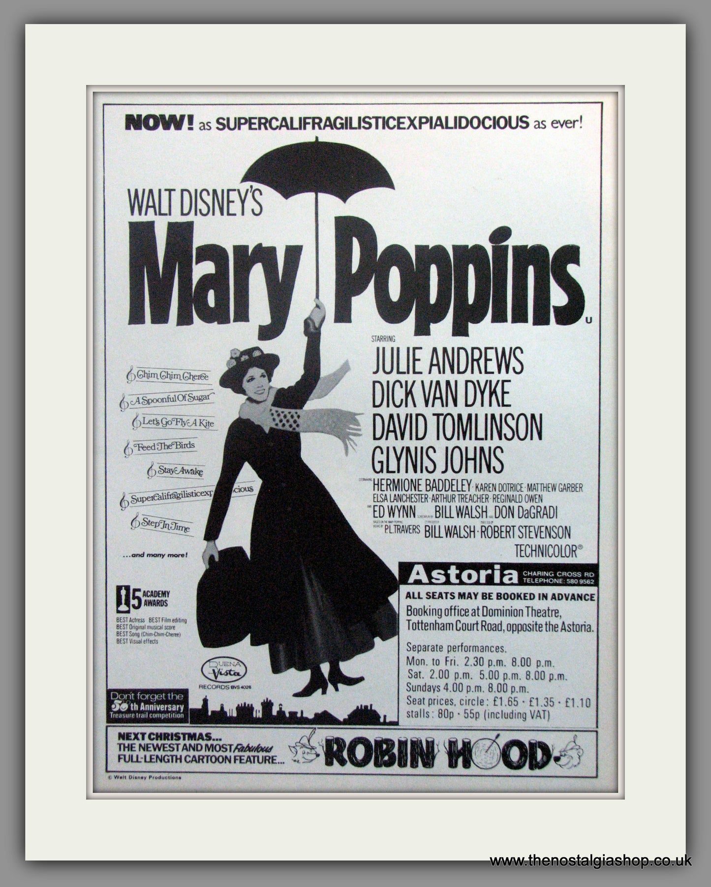 Mary Poppins Walt Disney. Vintage Advert 1973 (ref AD51246)