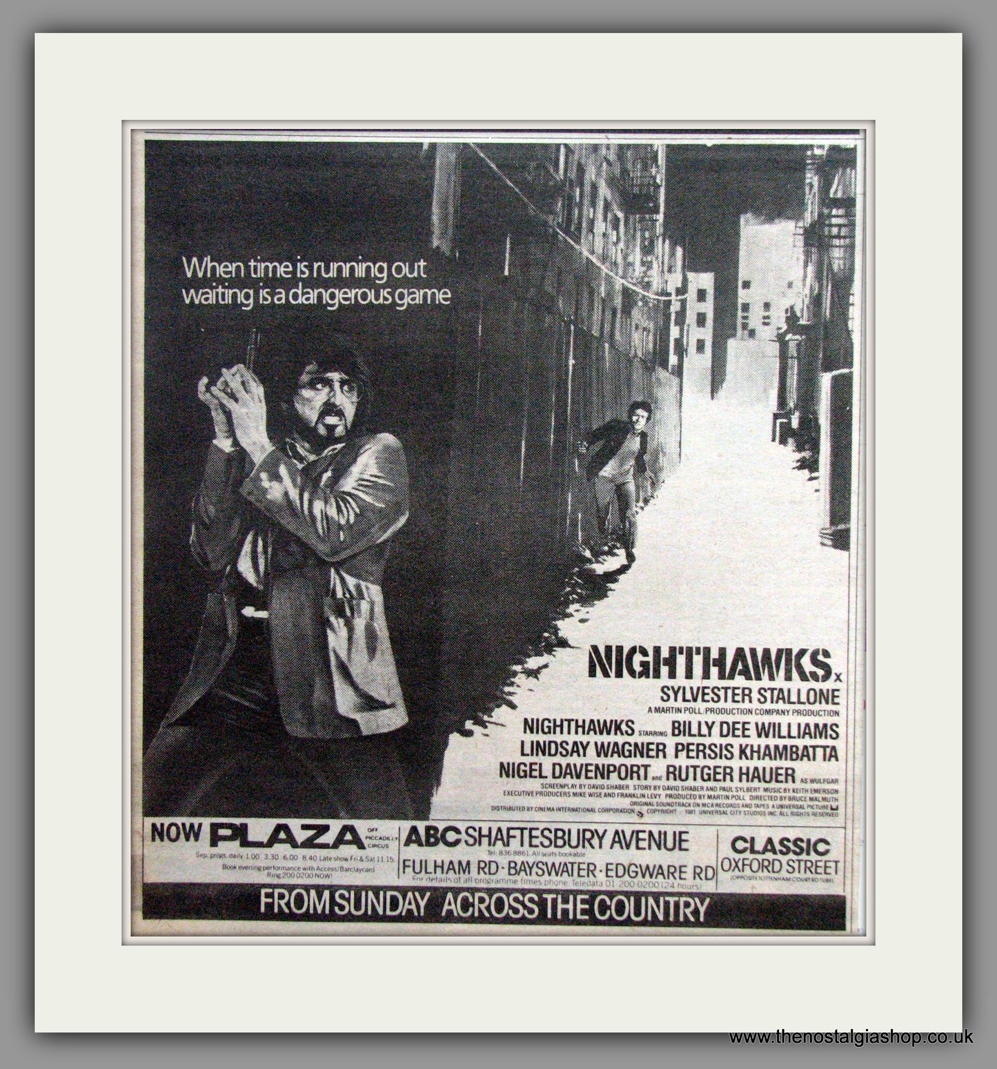 Nighthawks. Vintage Advert 1981 (ref AD51274)