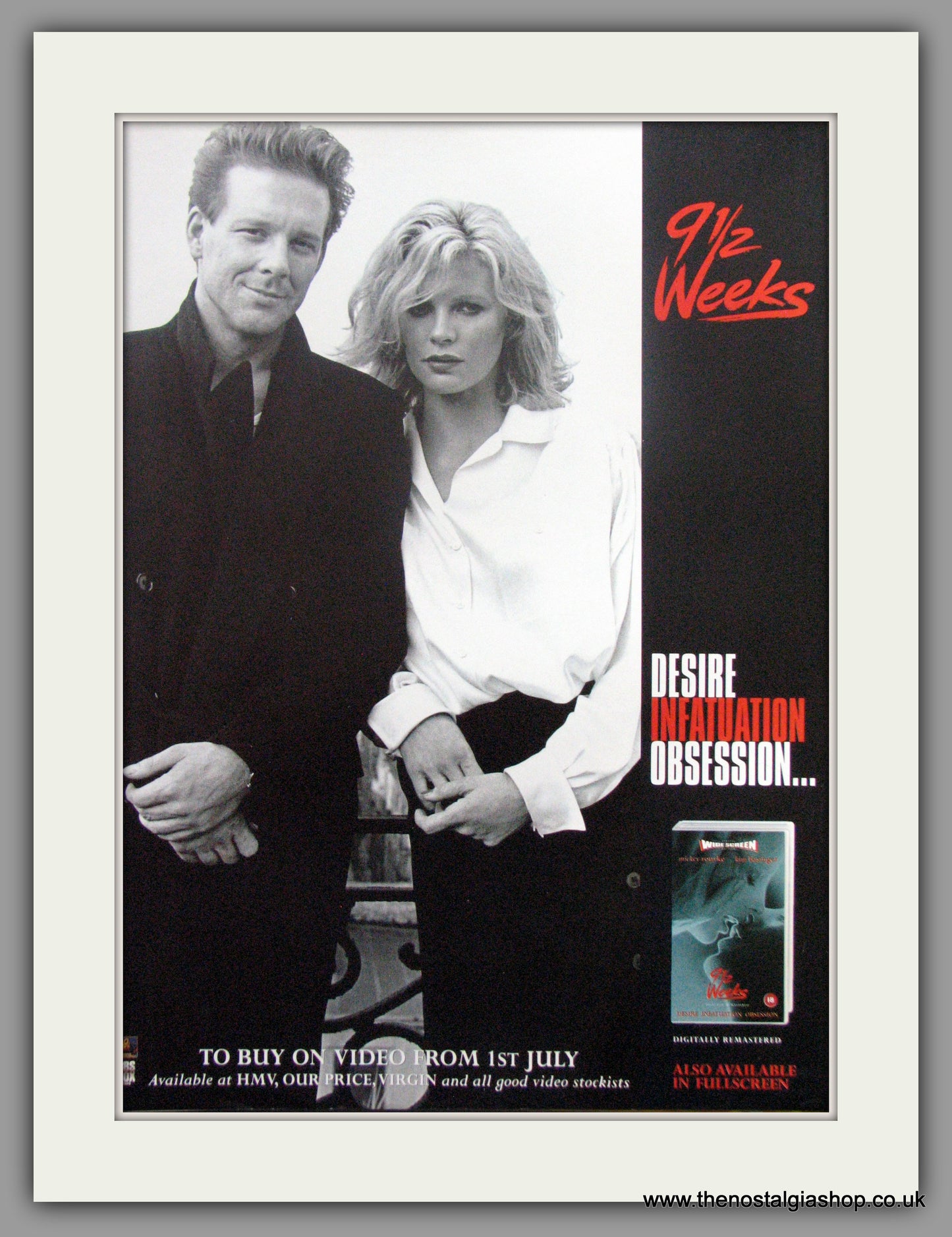 9 1/2 Weeks. Vintage Advert 1996 (ref AD51283)