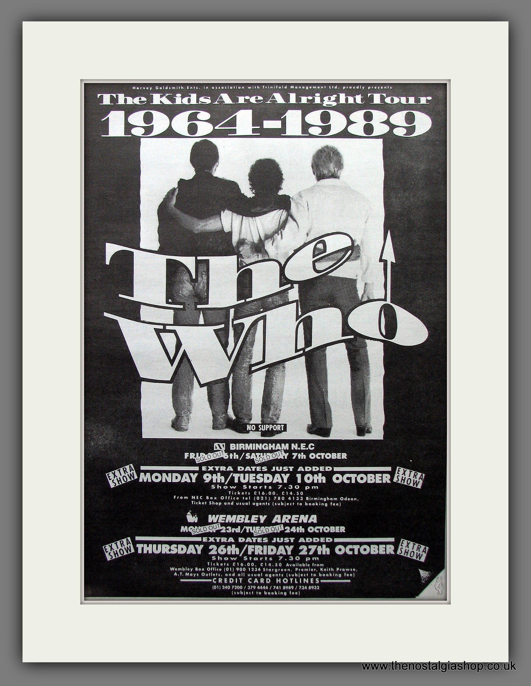 Who (The) The Kids Are Alright Tour. Original Vintage Advert 1989 