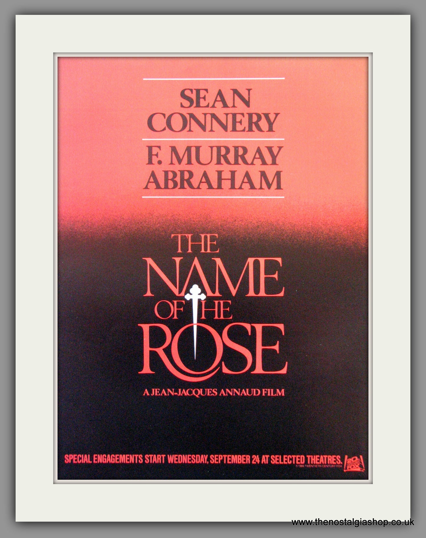 Name Of The Rose (The). Vintage Advert 1986 (ref AD51287)