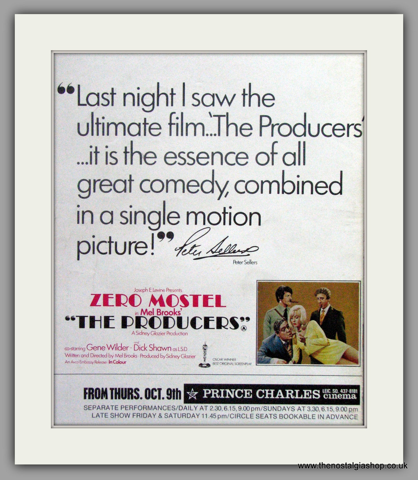 Producers (The). Original Advert 1969 (ref AD51391)