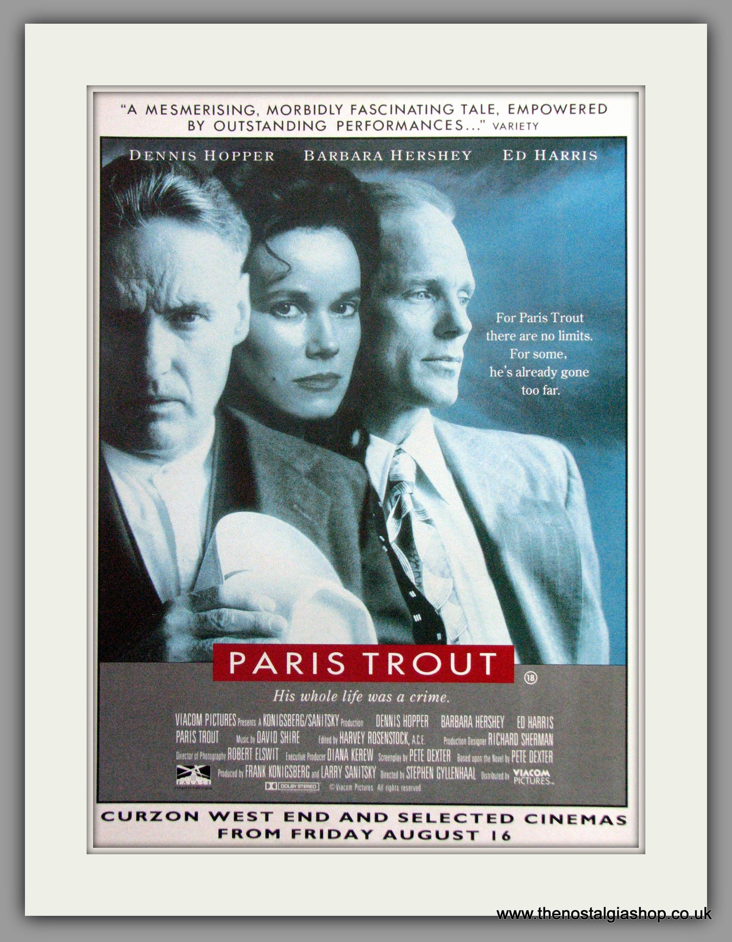 Paris Trout. Original Advert 1991 (ref AD51449)