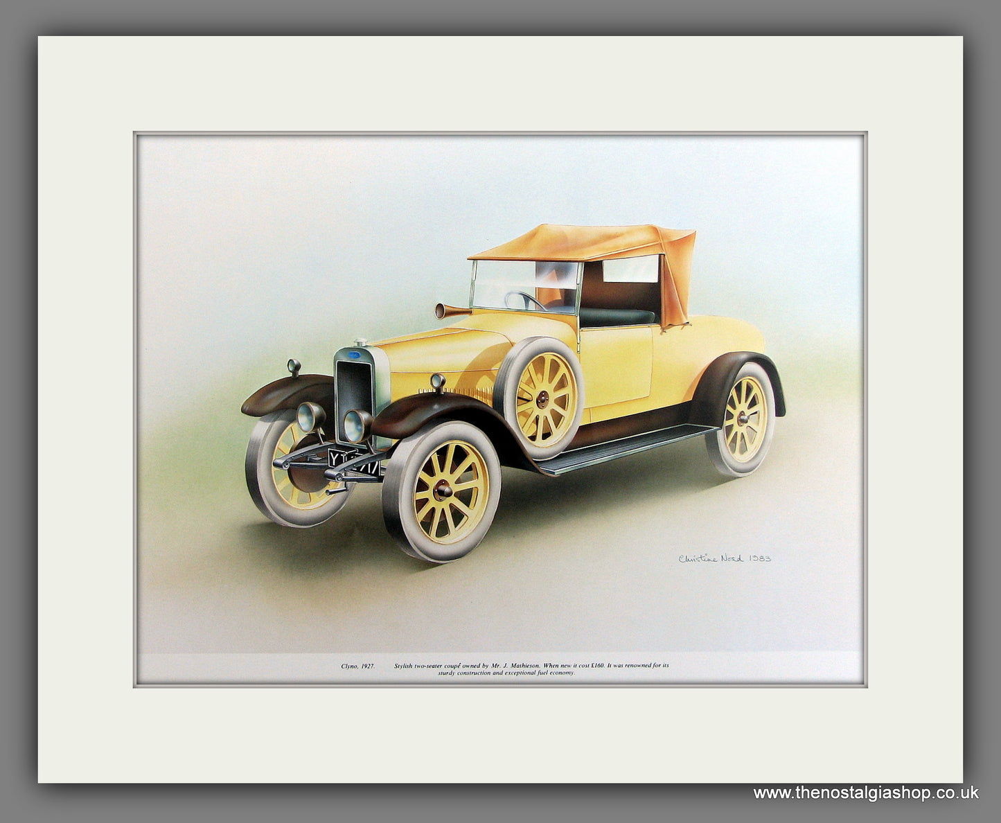 Clyno. 1927. Mounted Print