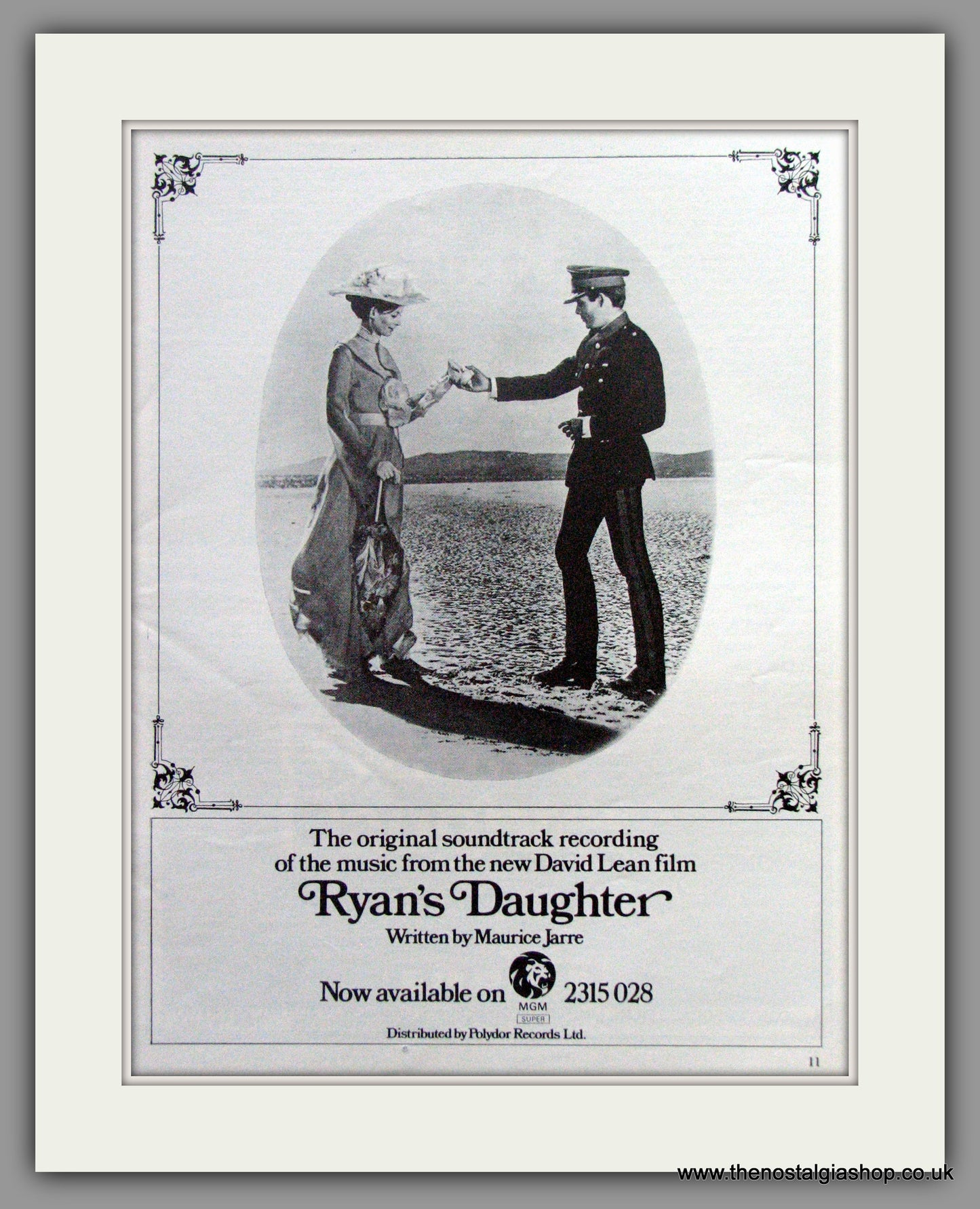 Ryan's Daughter Soundtrack. Original Advert 1971 (ref AD51549)