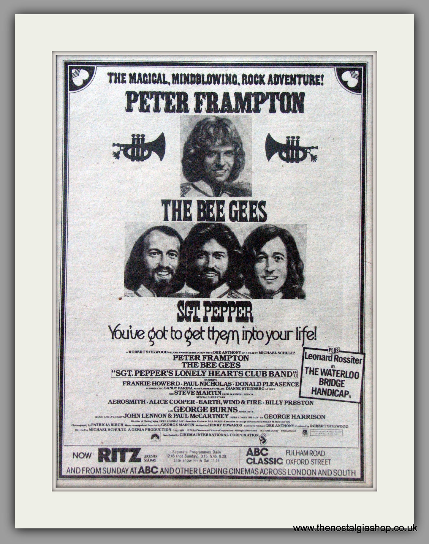 Sgt Pepper, Bee Gees. Original Advert 1979 (ref AD51640)