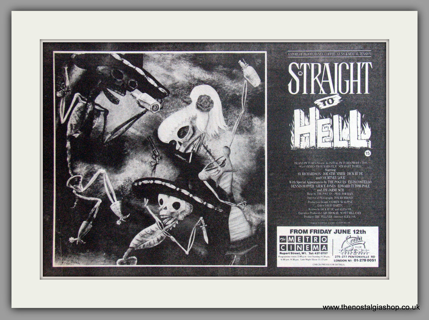 Straight To Hell. Original Advert 1987 (ref AD51642)