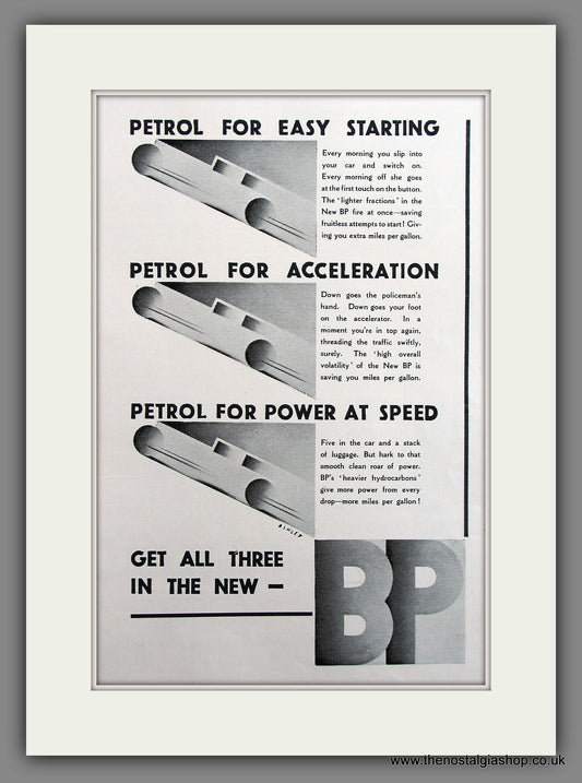 BP Petrol. Original Advert 1930 (ref AD300033)