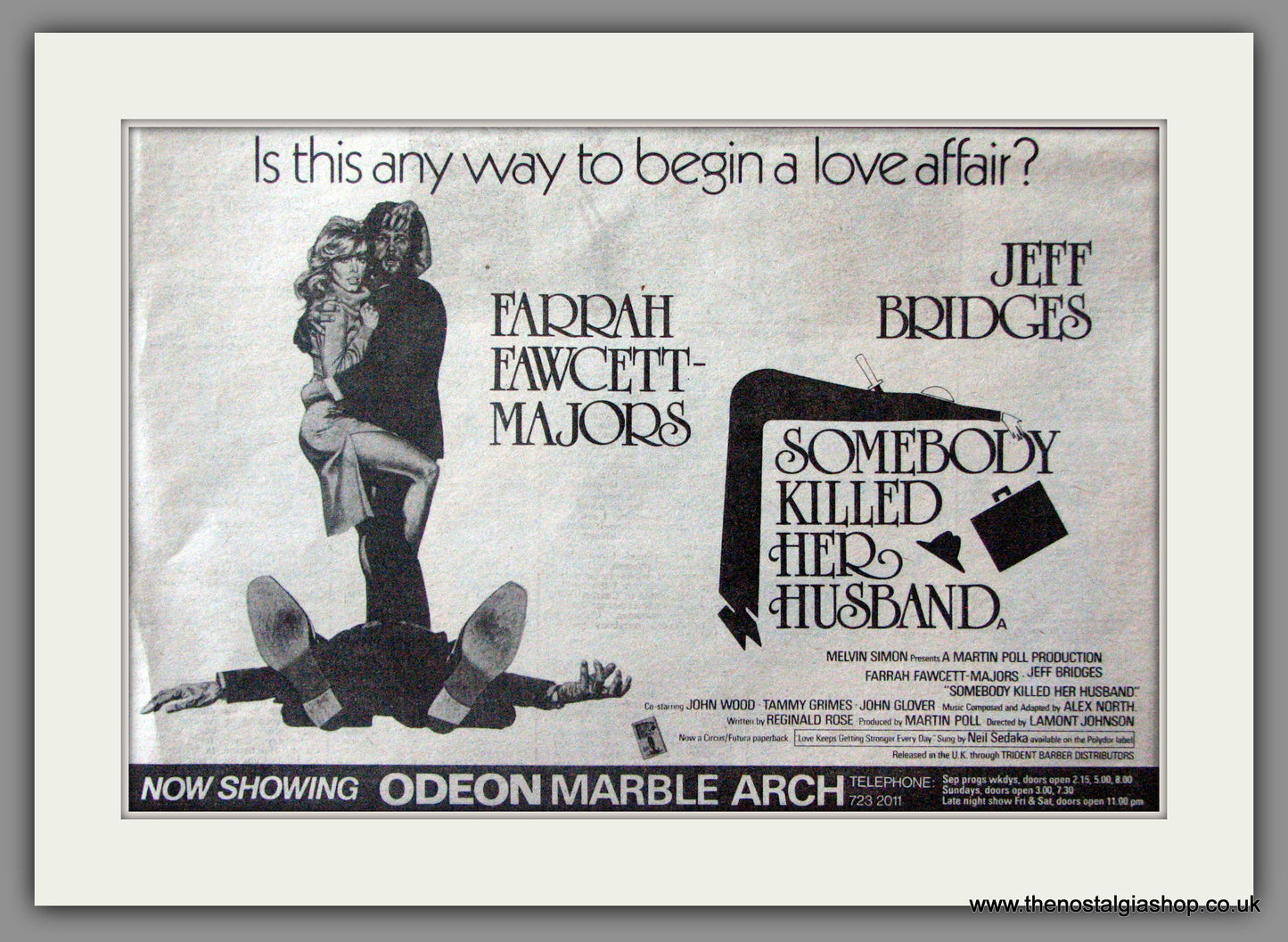 Somebody Killed Her Husband. Original Advert 1979 (ref AD51647)