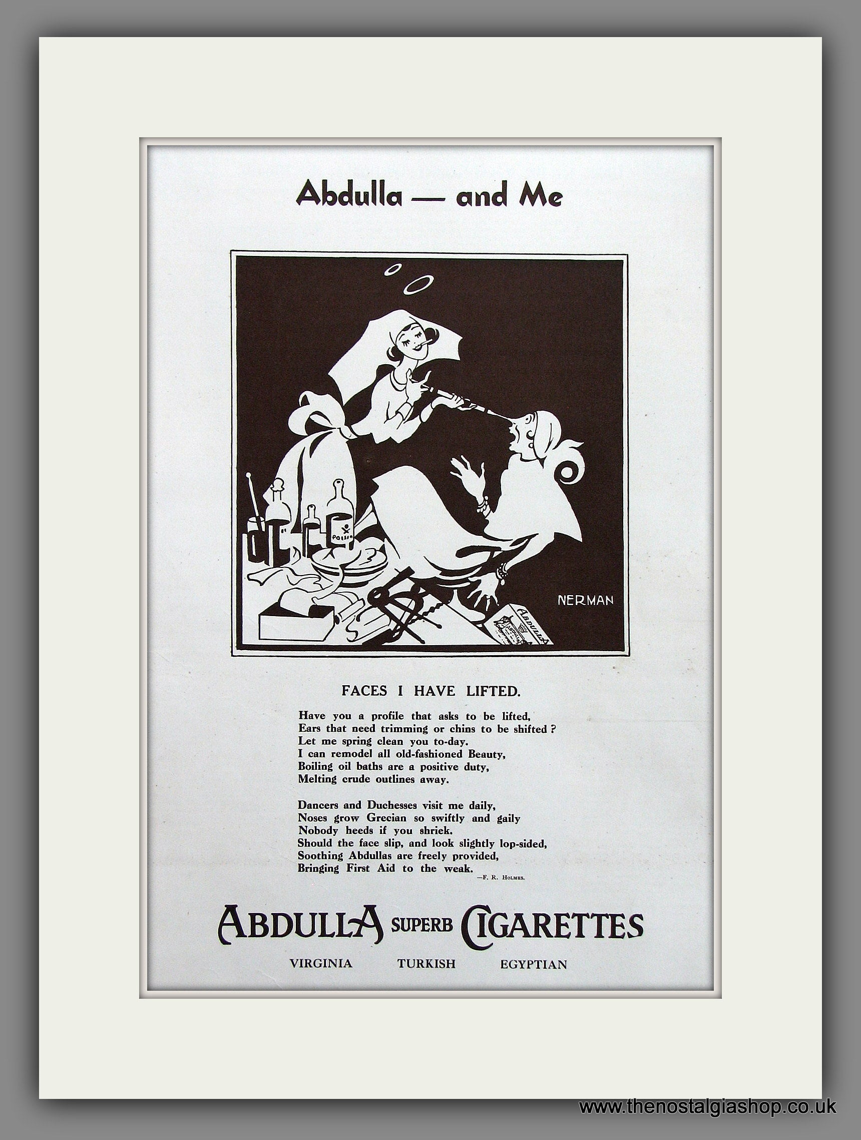 Abdulla Cigarettes Original Advert 1931 (ref AD300043) – The Nostalgia Shop