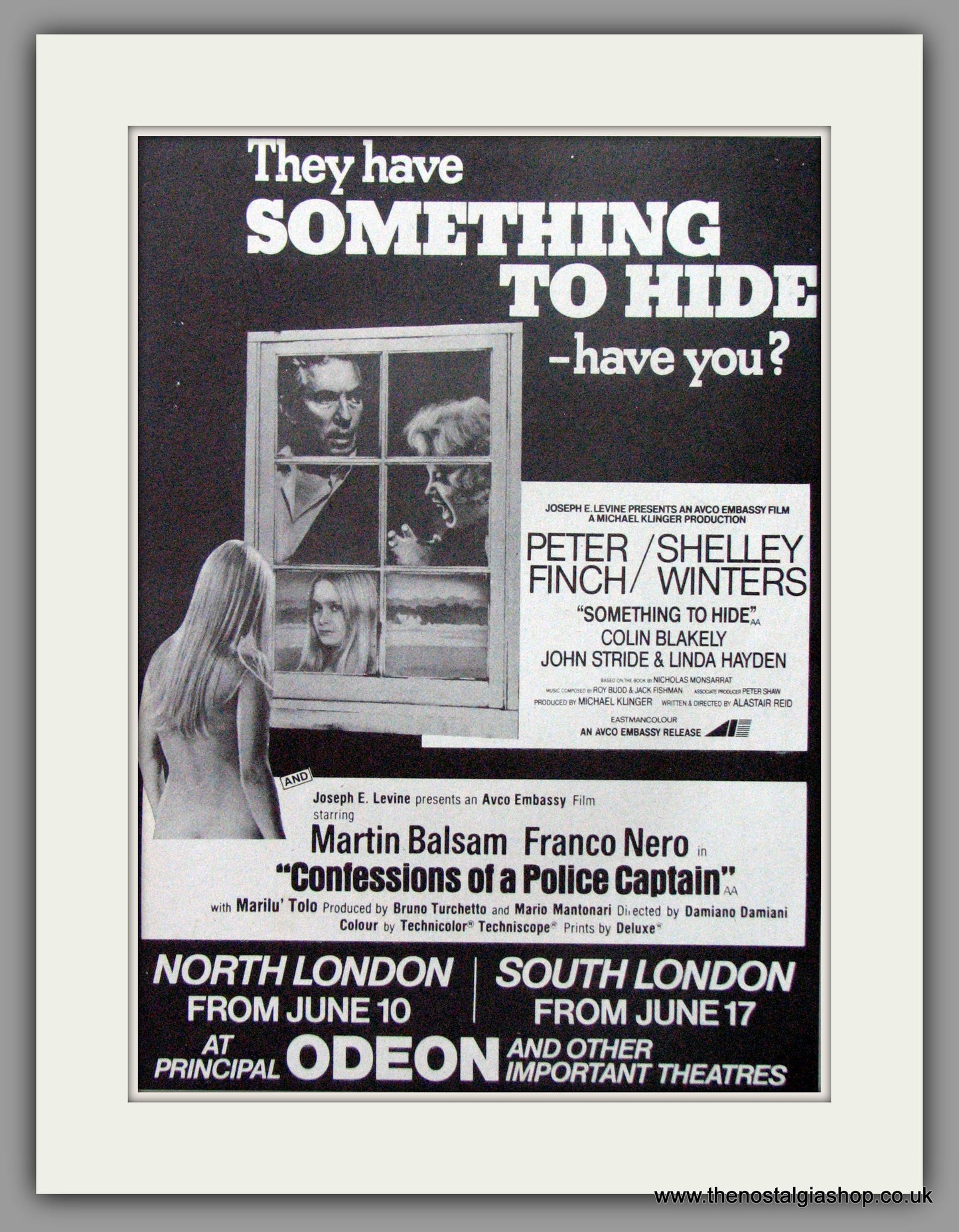 Something To Hide. Original Advert 1973 (ref AD51739)