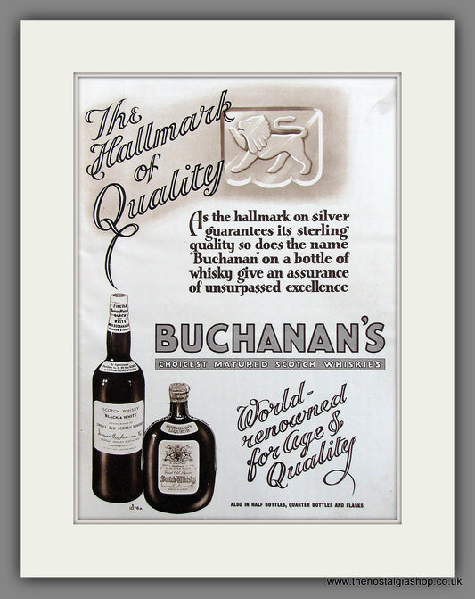 Buchanan's Scotch Whisky Original Advert 1930 (ref AD300066)