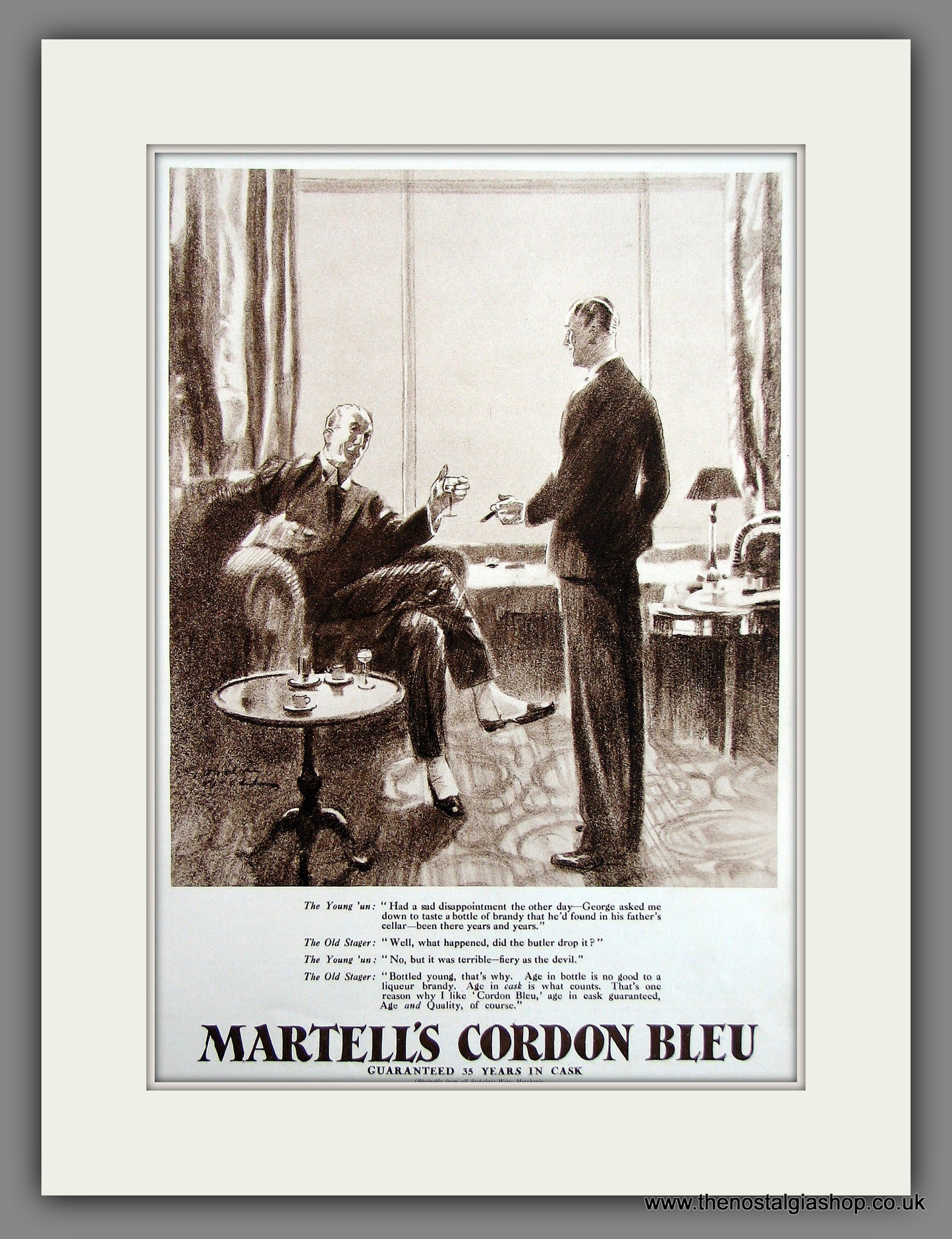 Martell's Cordon Bleu. Brandy. Original Advert 1930 (ref AD300079)