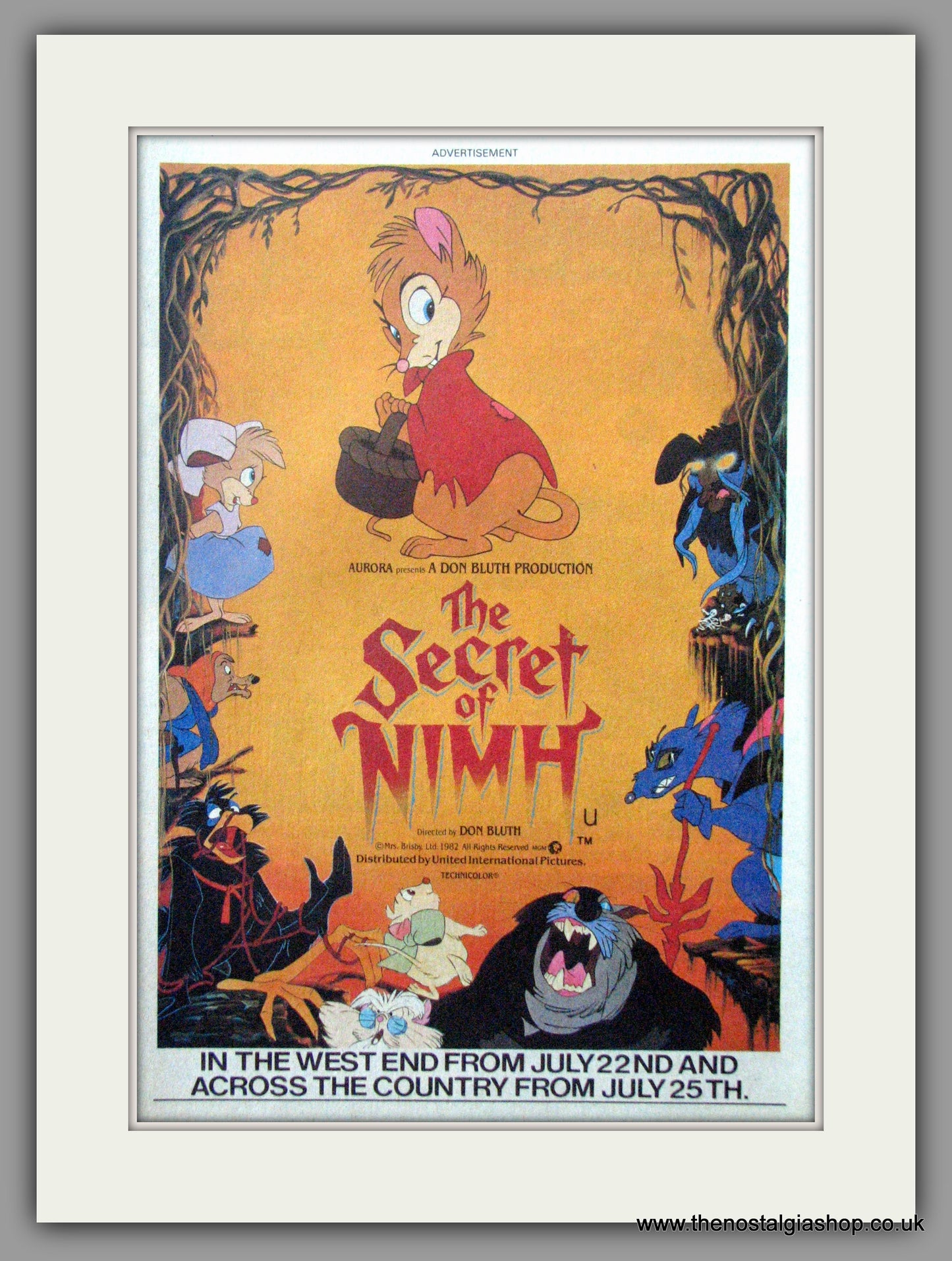 Secret Of Nimh (The). Original Advert 1982 (ref AD51761)