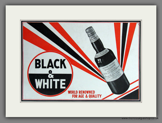 Black & White Scotch Whisky. Original Advert 1931 (ref AD300100)