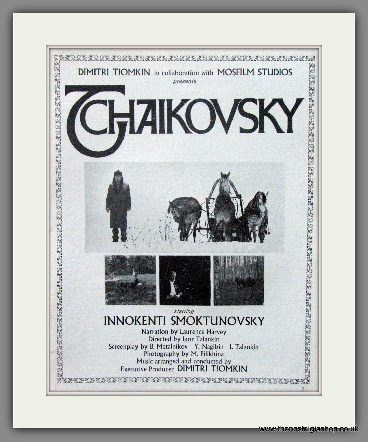 Tchaikovsky. Original Advert 1972 (ref AD51793)