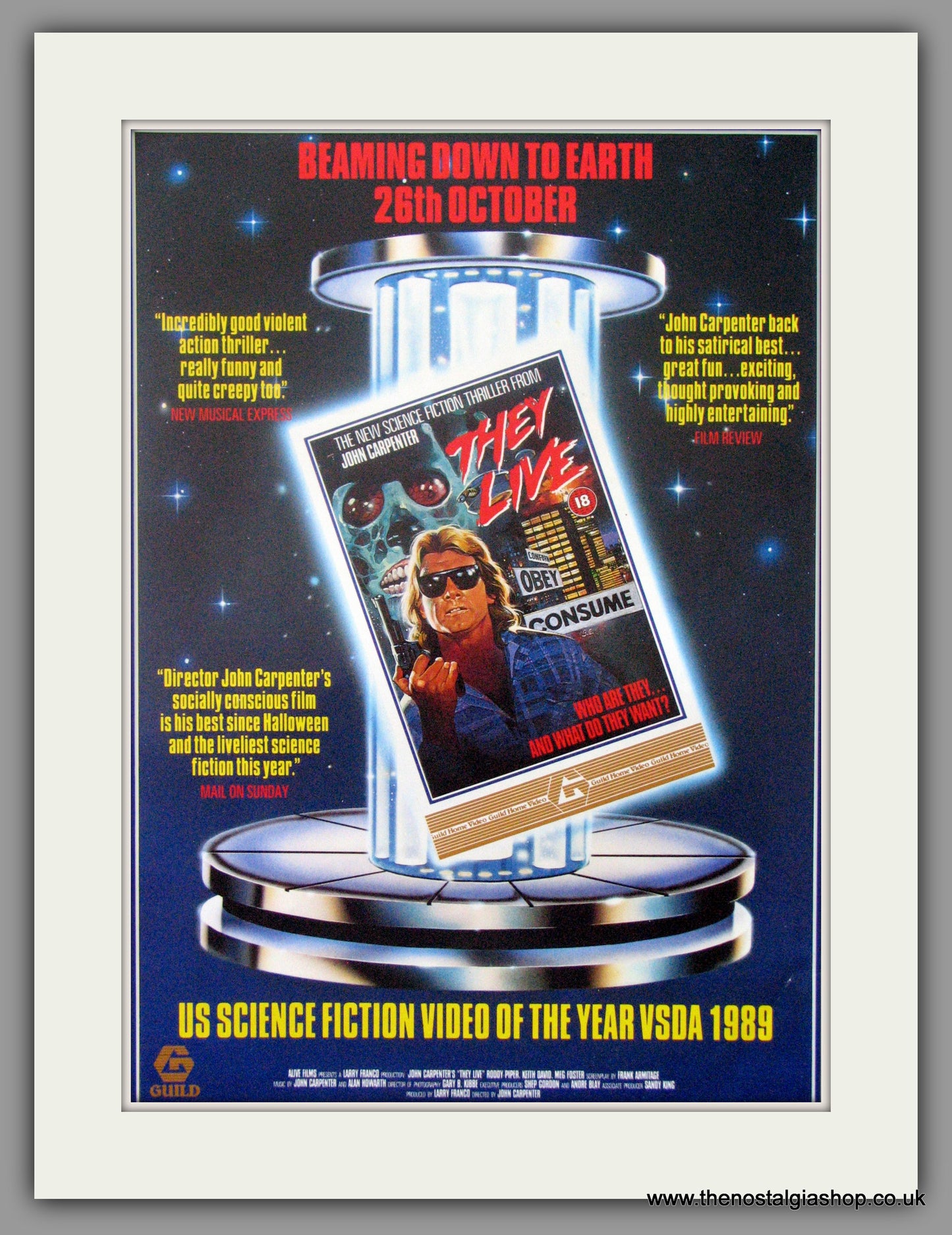 They Live. Original Advert 1989 (ref AD51804)