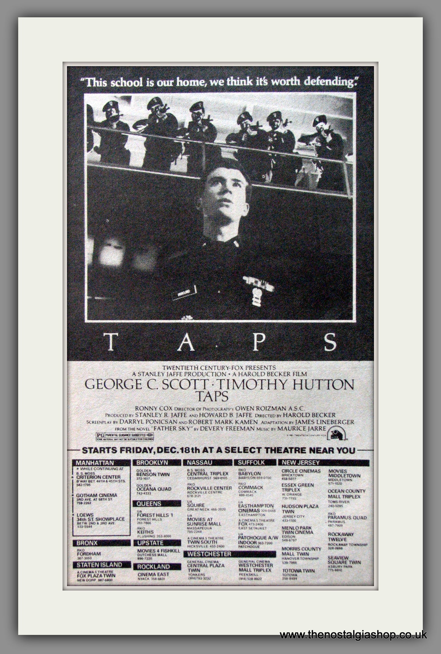 TAPS. Original Advert 1981 (ref AD51869)