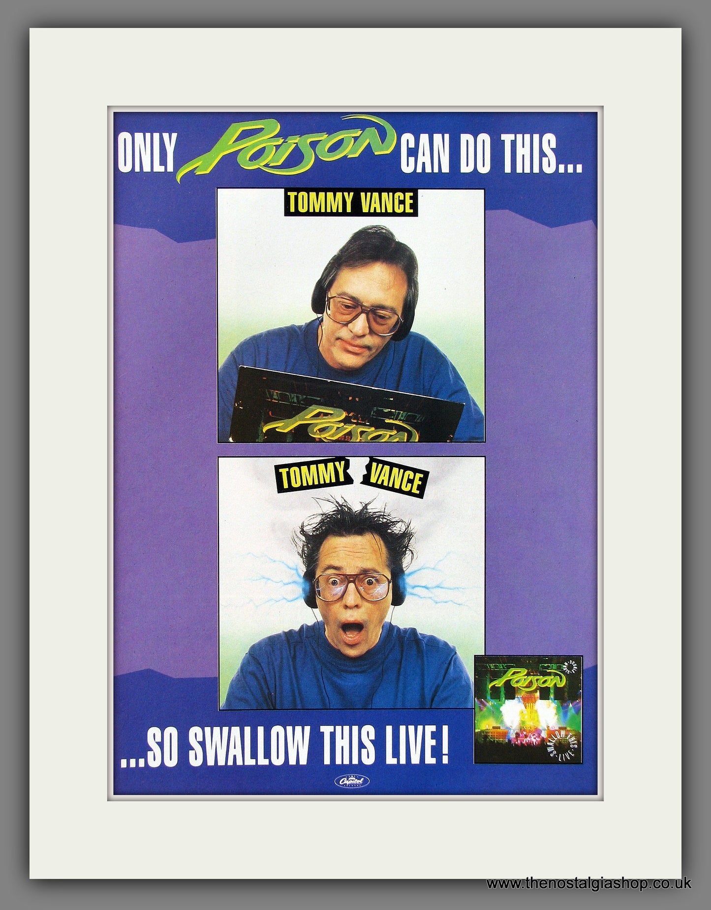 Poison. Swallow This Live. 1991 Original Advert (ref AD55771)