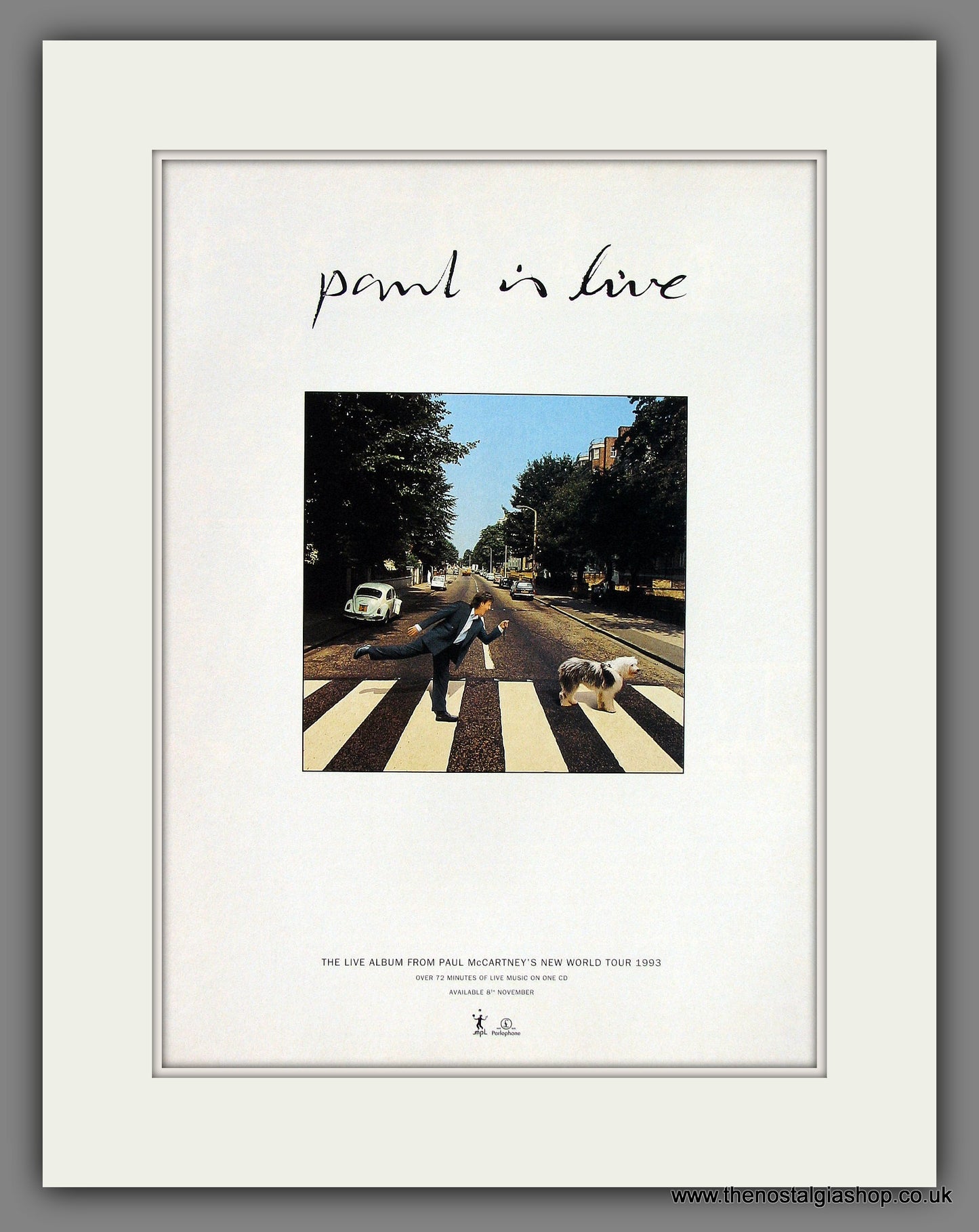 Paul McCartney World Tour Live Album. 1993 Original Advert (ref AD55821)