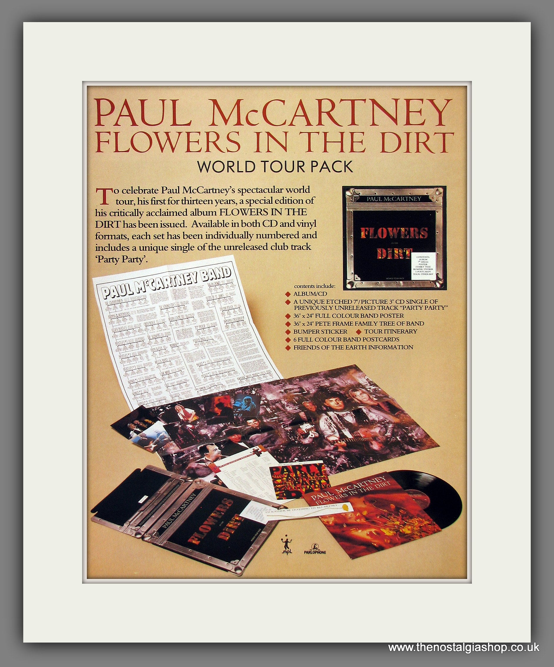 Paul McCartney Flowers In The Dirt. 1990 Original Advert (ref 