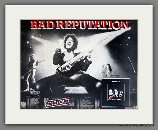 Thin Lizzy Bad Reputation Album & Tour Dates. Original Advert 1977 (ref AD13316)