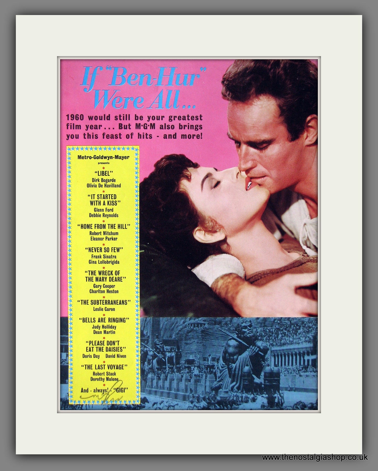 Ben Hur and Other Releases. 1960 Original advert (ref AD55929)