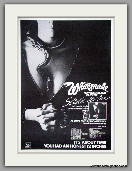 Whitesnake. Slide It In. 1984 Original Advert (ref AD50987)